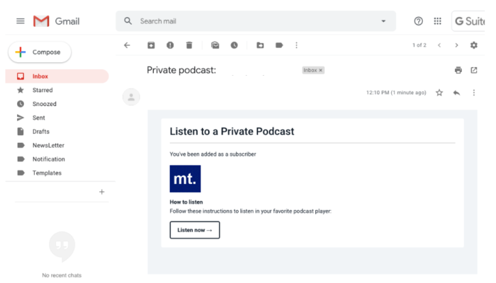 Subscribe to a private Marcus Today podcast - Email subscribe