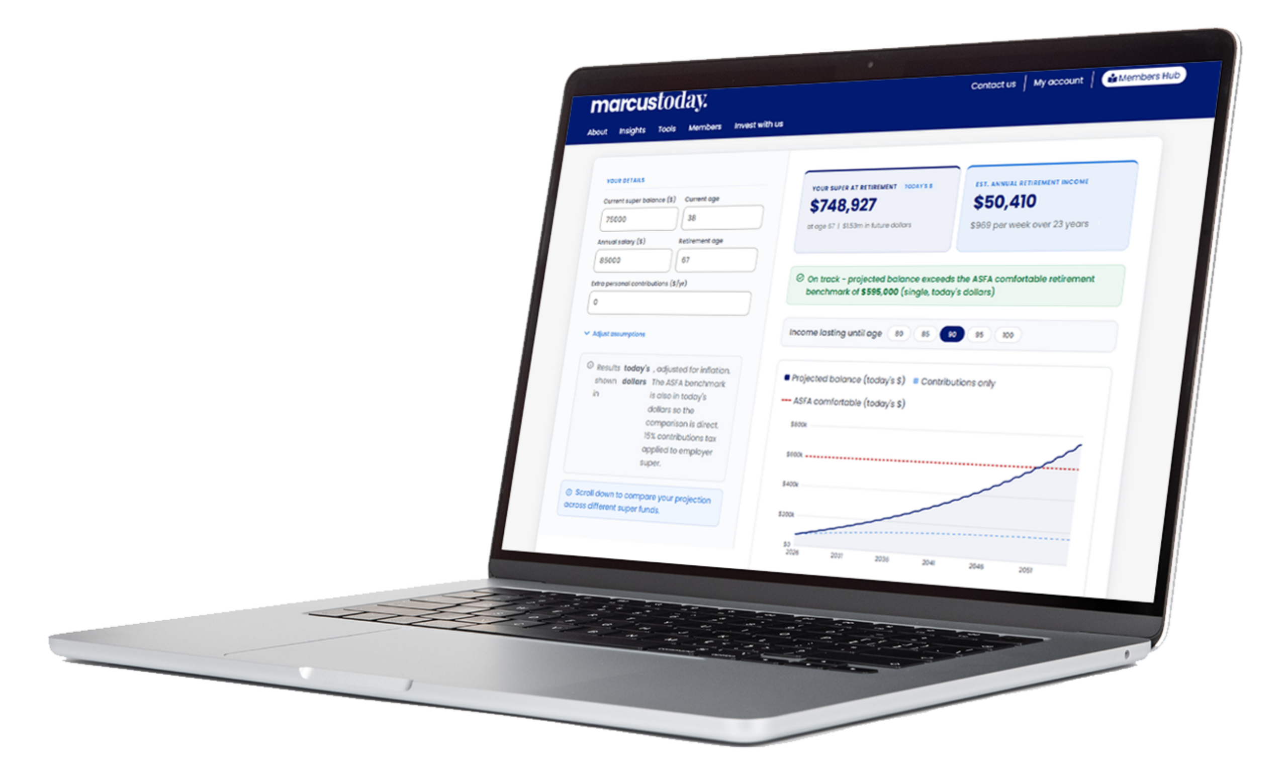 Superannuation Calculator Marcus Today
